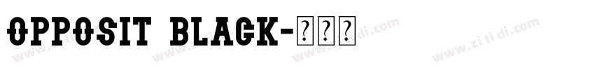 Opposit Black字体转换